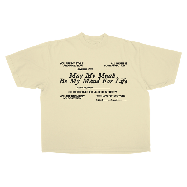 Pull Together Drop Tee - Cream - Front