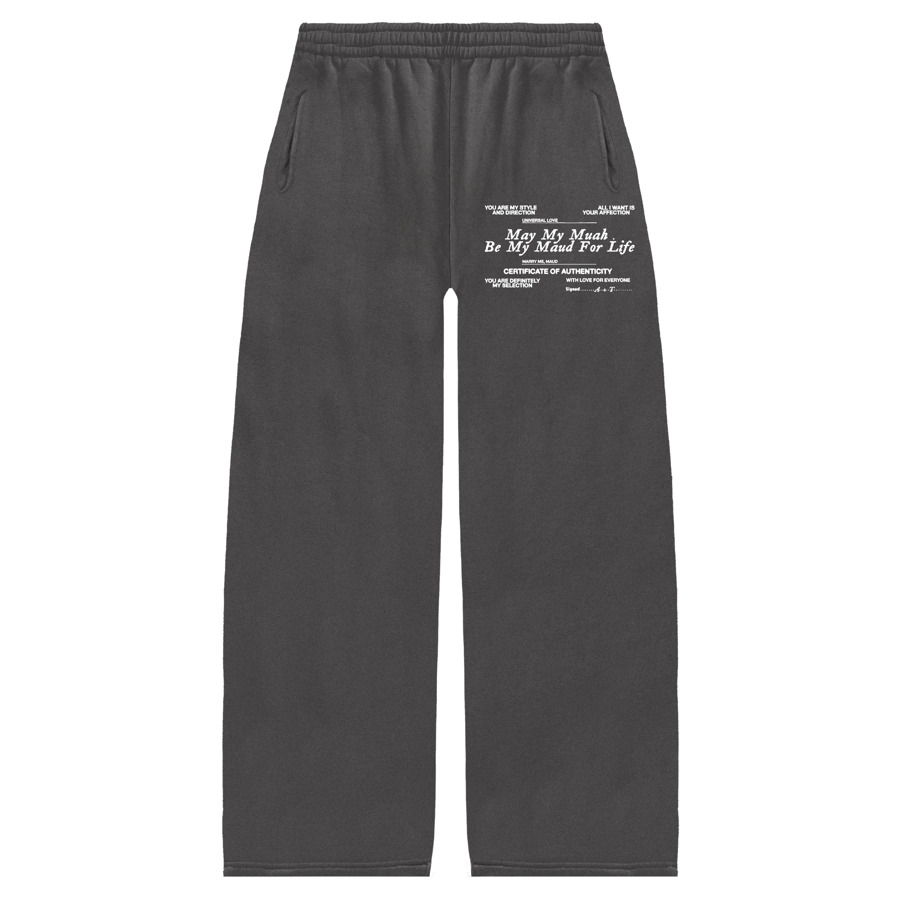 Pull Together Baggy Sweatpants - Grey - Front