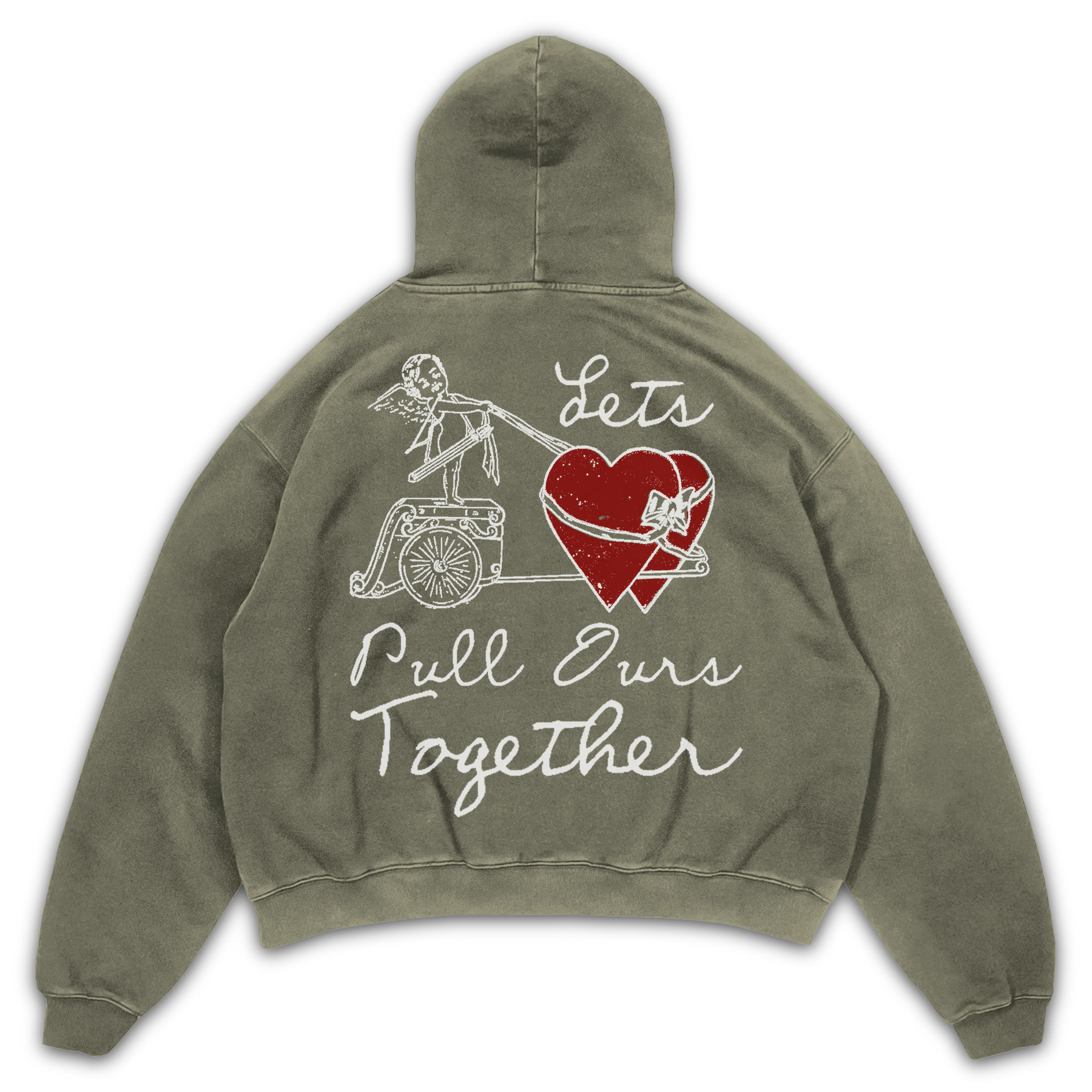Pull Together Hoodie - Olive - Back