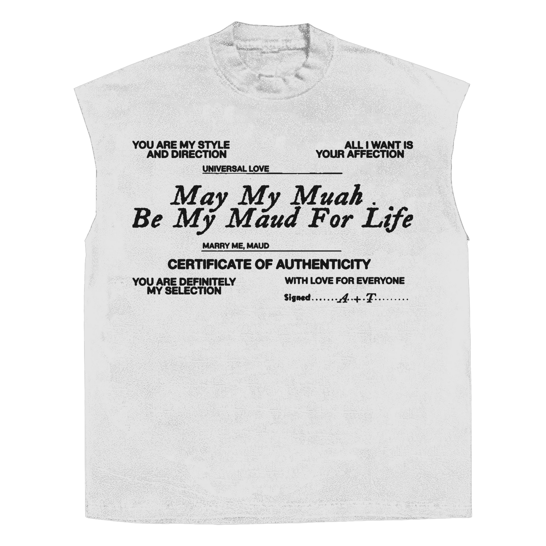 Pull Together Sleeveless Tee - White - Front