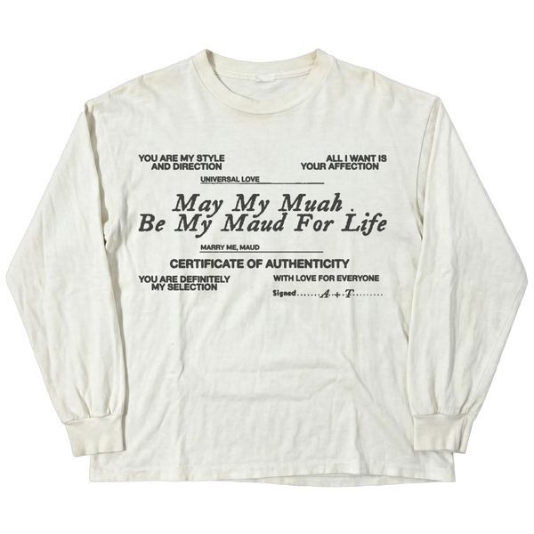 Pull Together L/S Tee - White - Front