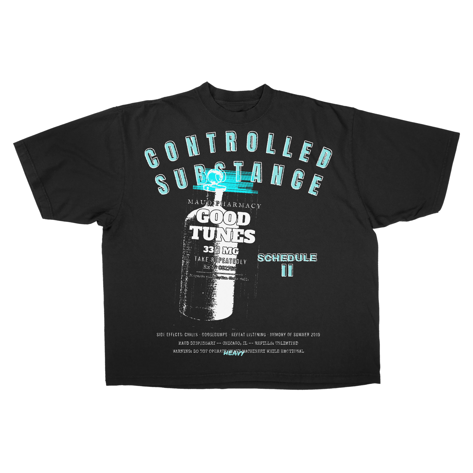 Schedule II Drop Tee - Black - Front