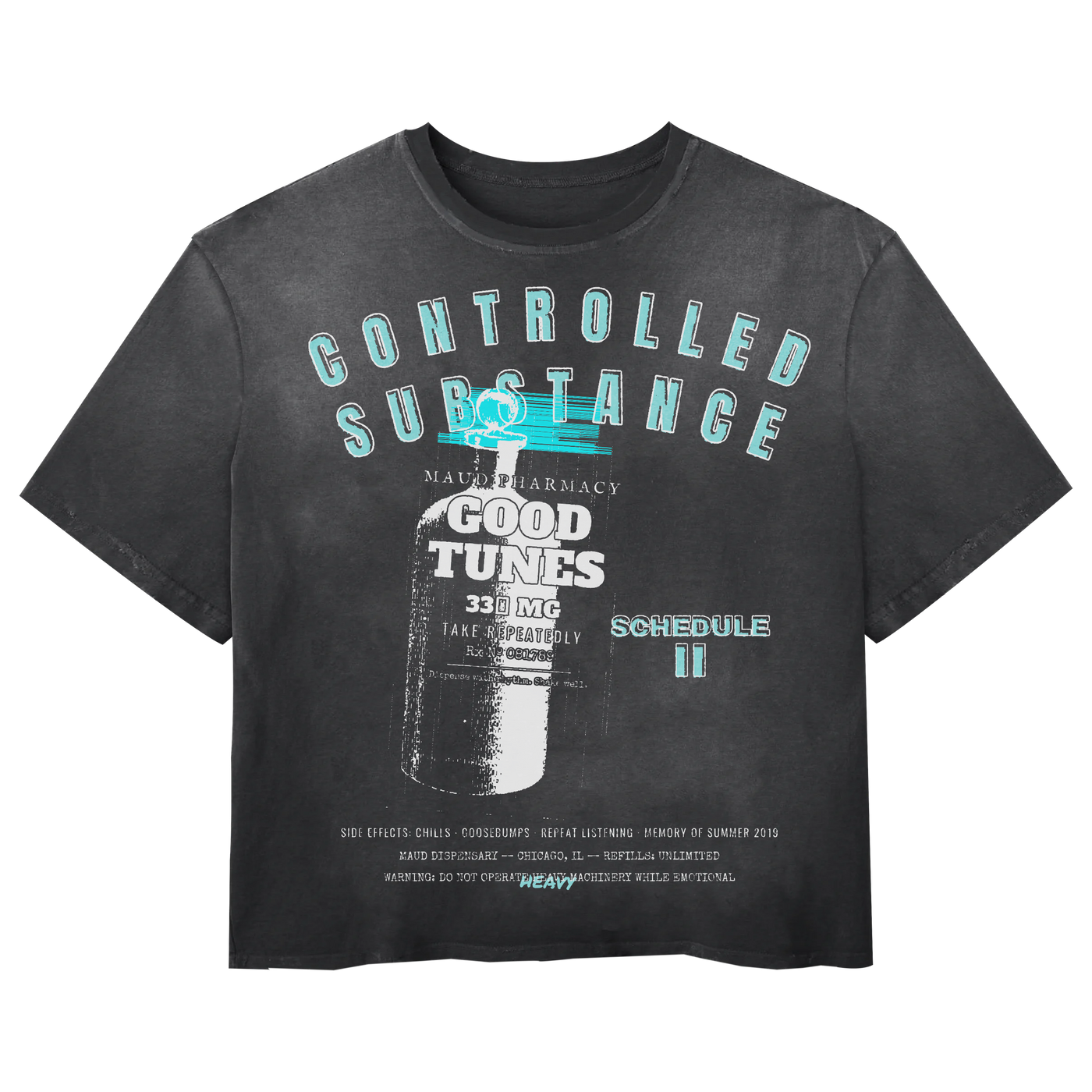 Schedule II Tee - Black - Front