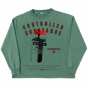 Schedule II L/S Tee - Green - Front