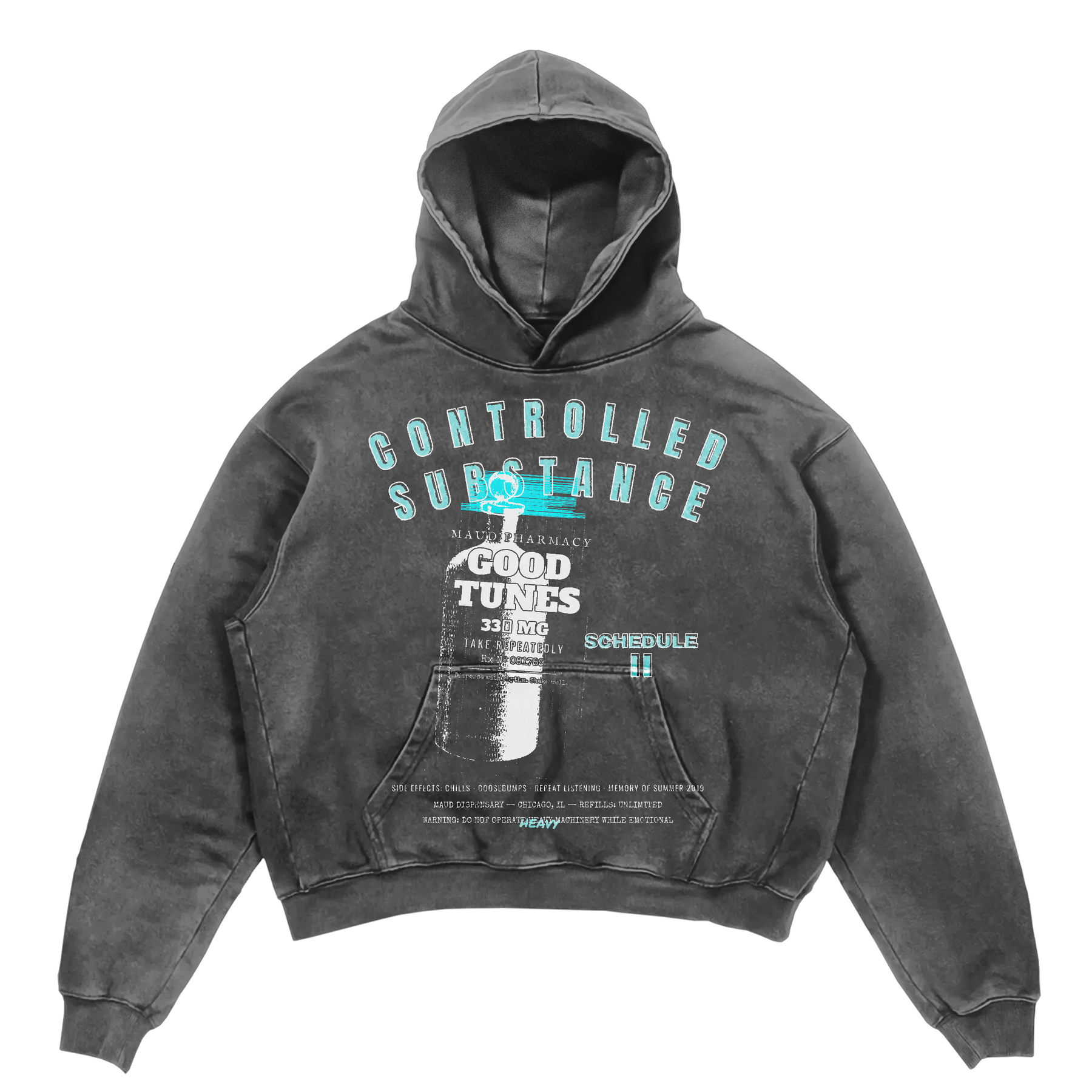 Schedule II Hoodie - Grey - Front