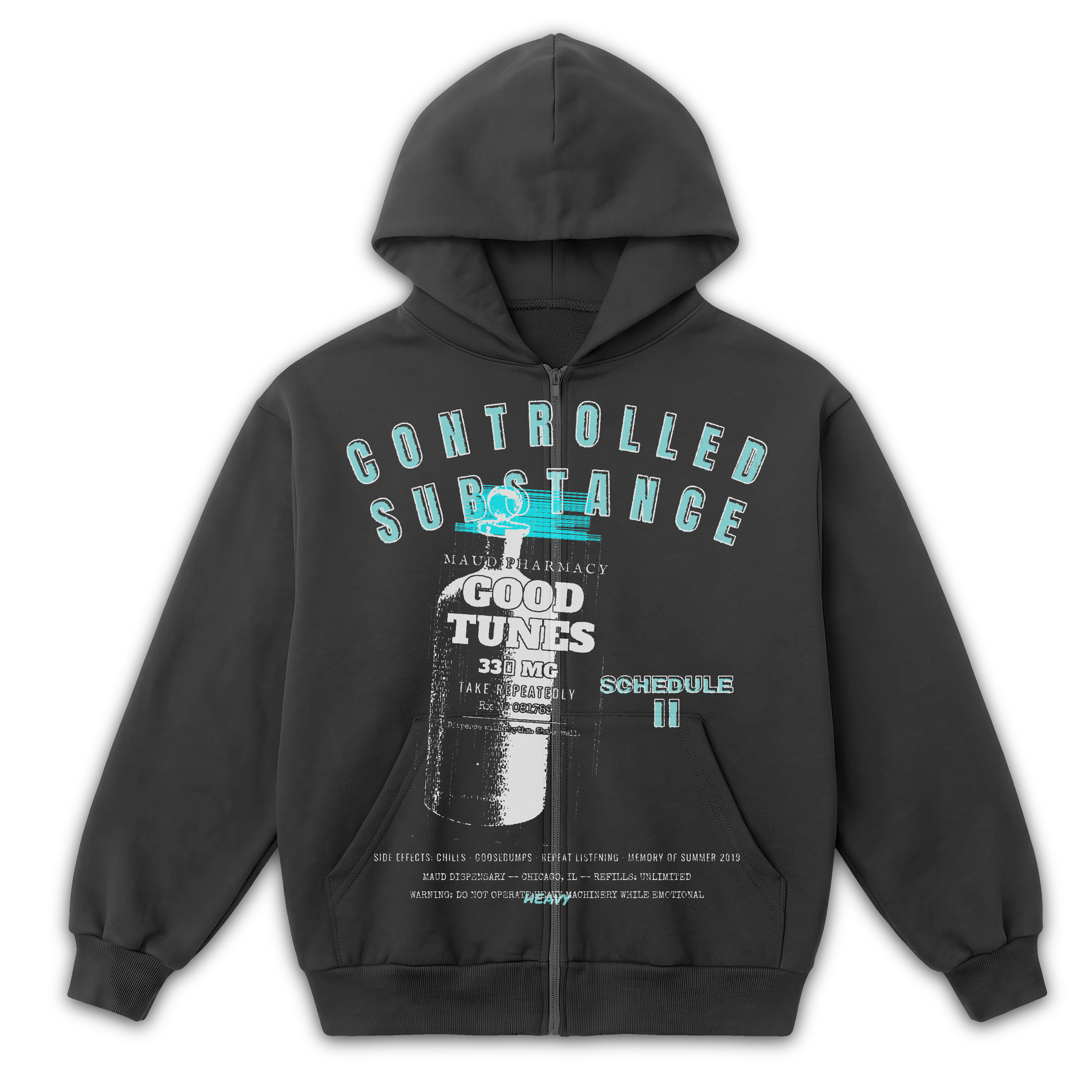 Schedule II Zip Up - Grey - Front