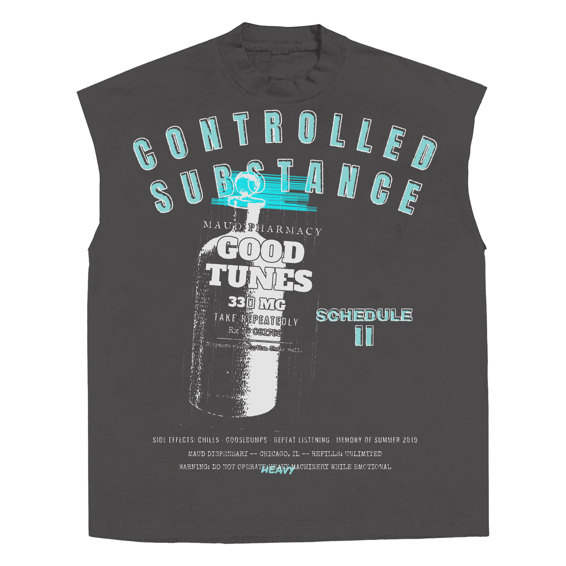 Schedule II Sleeveless Tee - Grey - Front