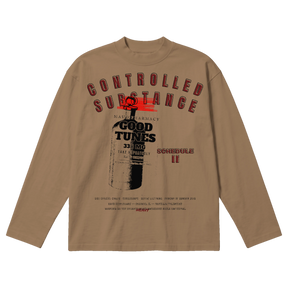 Schedule II Baggy L/S Tee - Latte - Front