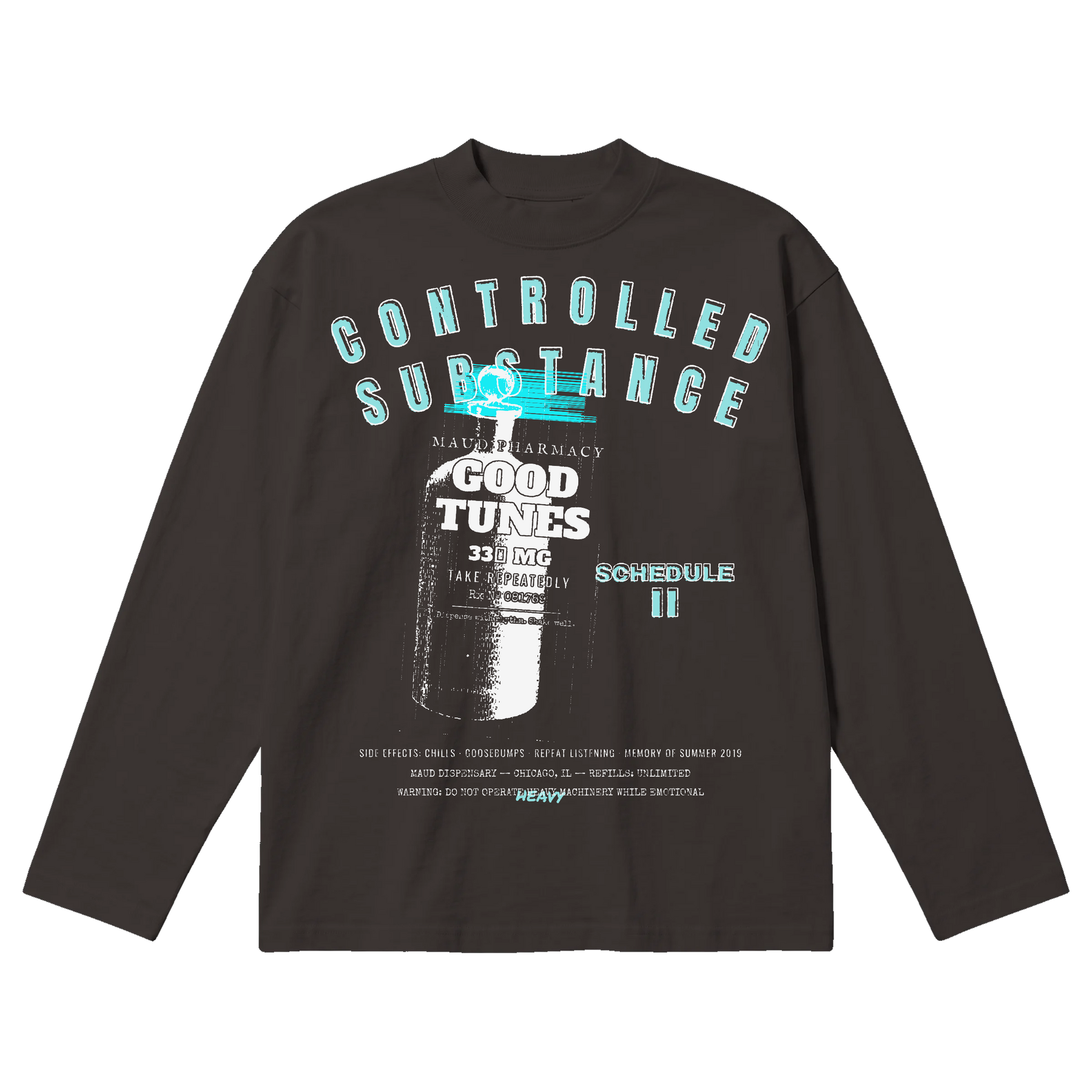 Schedule II Baggy L/S Tee - Off Black - Front