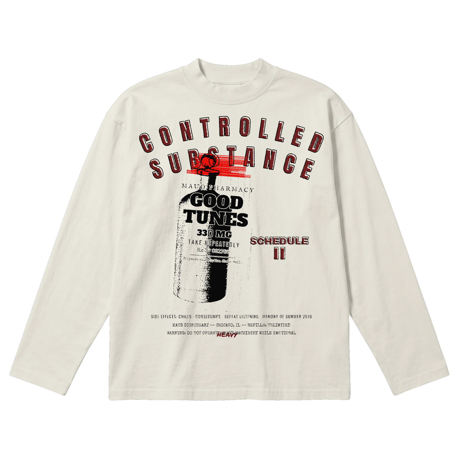 Schedule II Baggy L/S Tee - Off White - Front