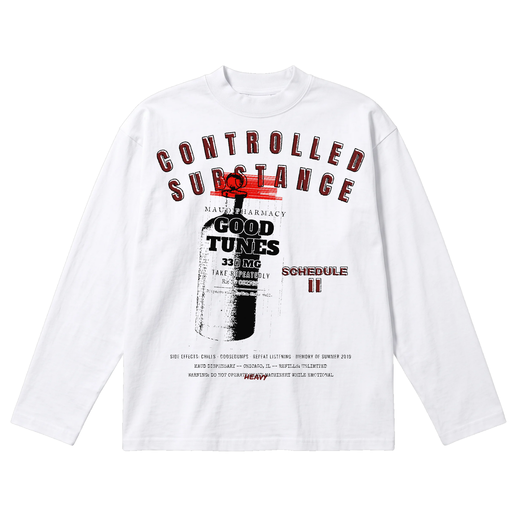 Schedule II Baggy L/S Tee - White - Front
