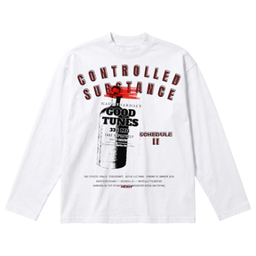 Schedule II Baggy L/S Tee - White - Front