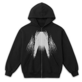 St Ghost Zip Up - Black - Front