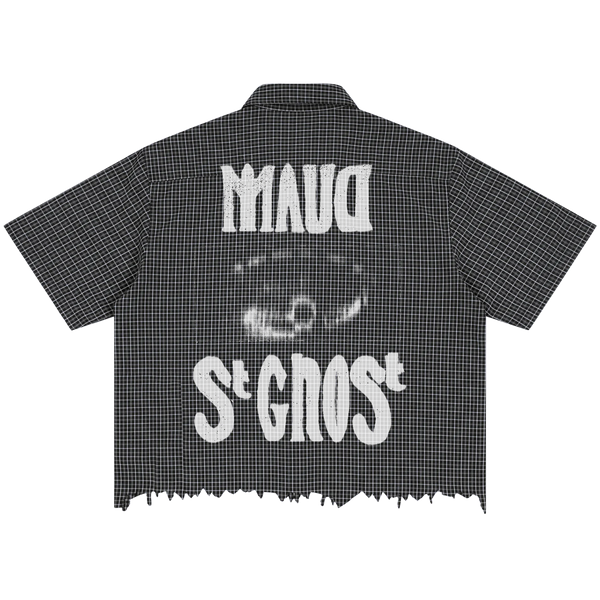 St Ghost Distress Button Up - Back
