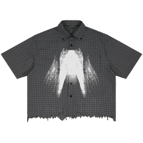St Ghost Distress Button Up - Front