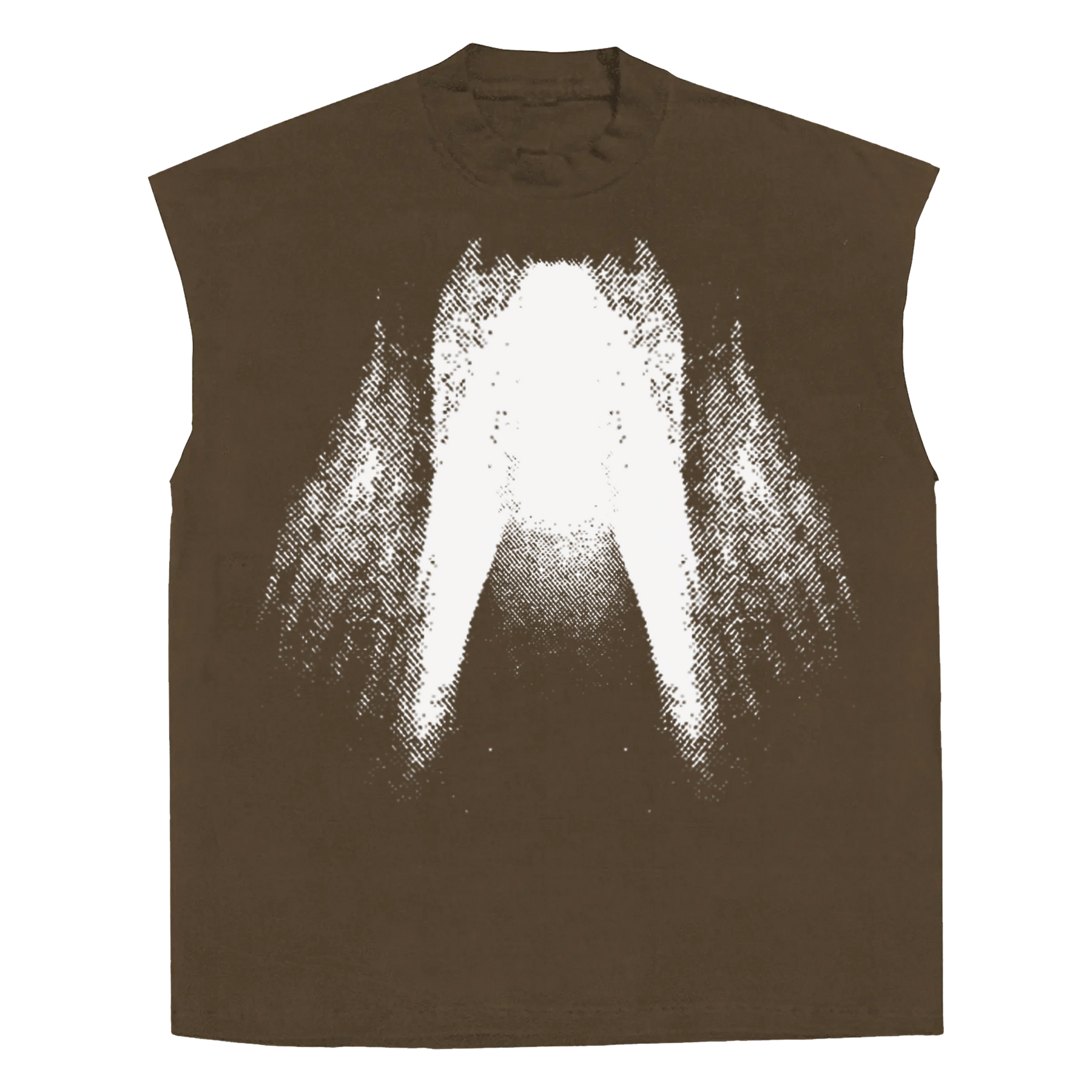 St Ghost Sleeveless Tee - Brown - Front