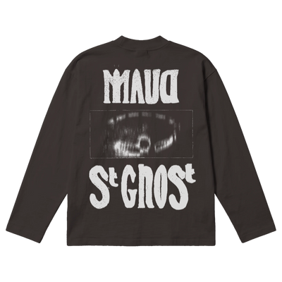 St Ghost Baggy L/S Tee - Off Black - Back