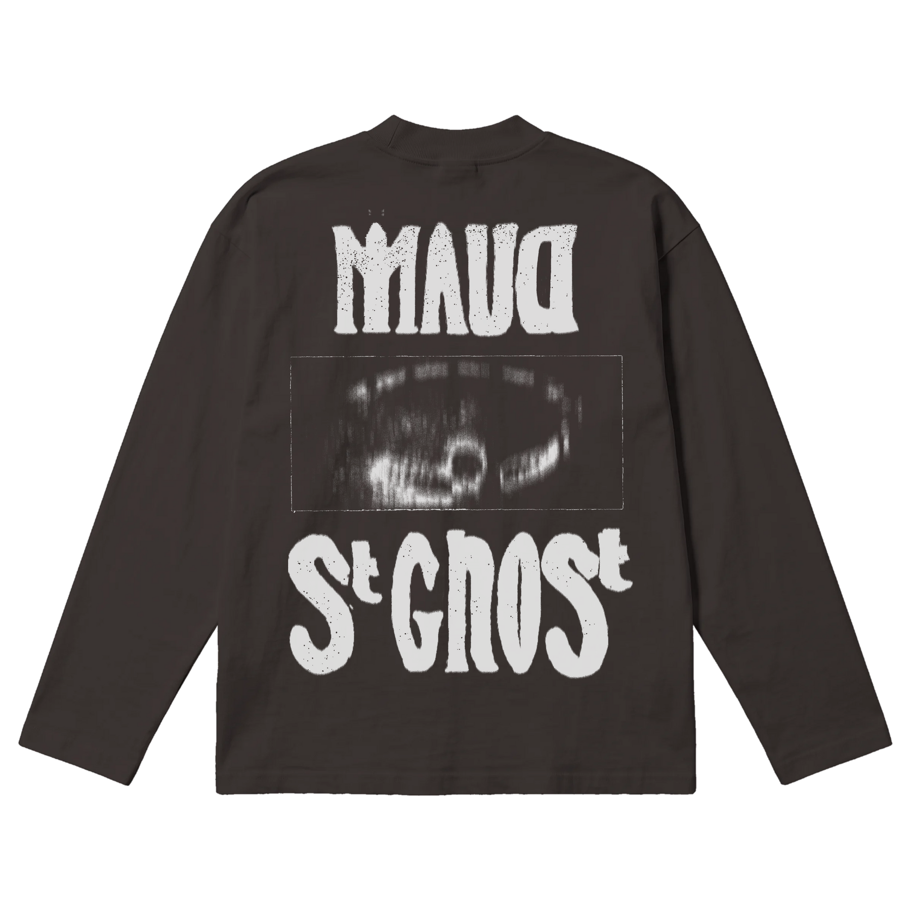 St Ghost Baggy L/S Tee - Off Black - Back