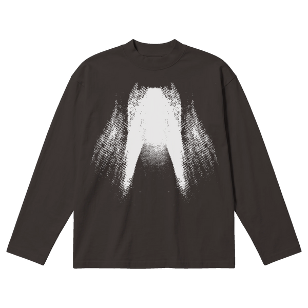 St Ghost Baggy L/S Tee - Off Black - Front