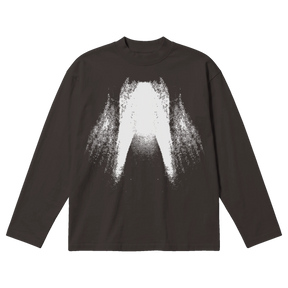 St Ghost Baggy L/S Tee - Off Black - Front