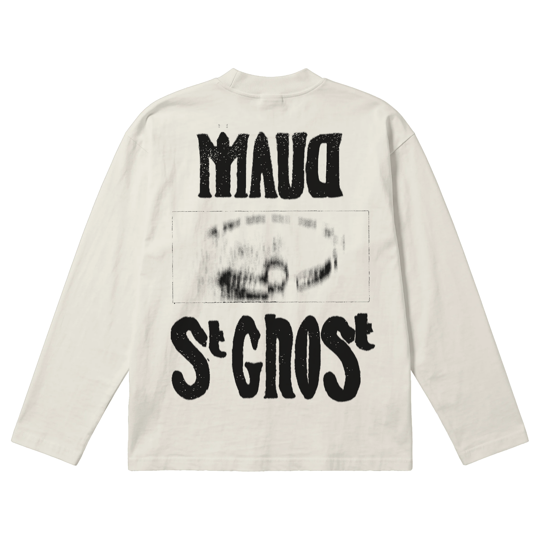 St Ghost Baggy L/S Tee - Off White - Back