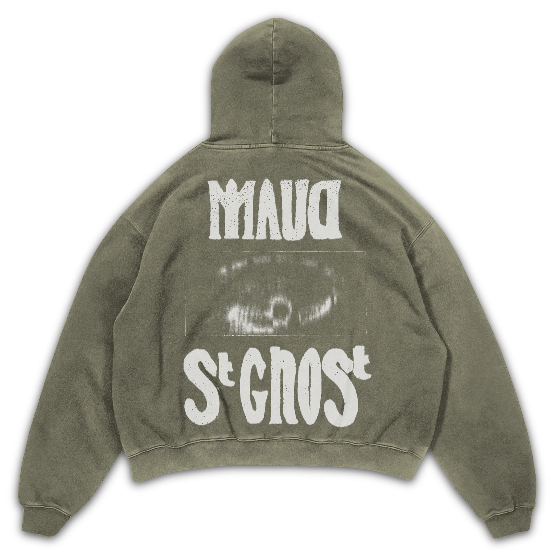 St Ghost Hoodie - Olive - Back