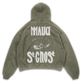 St Ghost Hoodie - Olive - Back