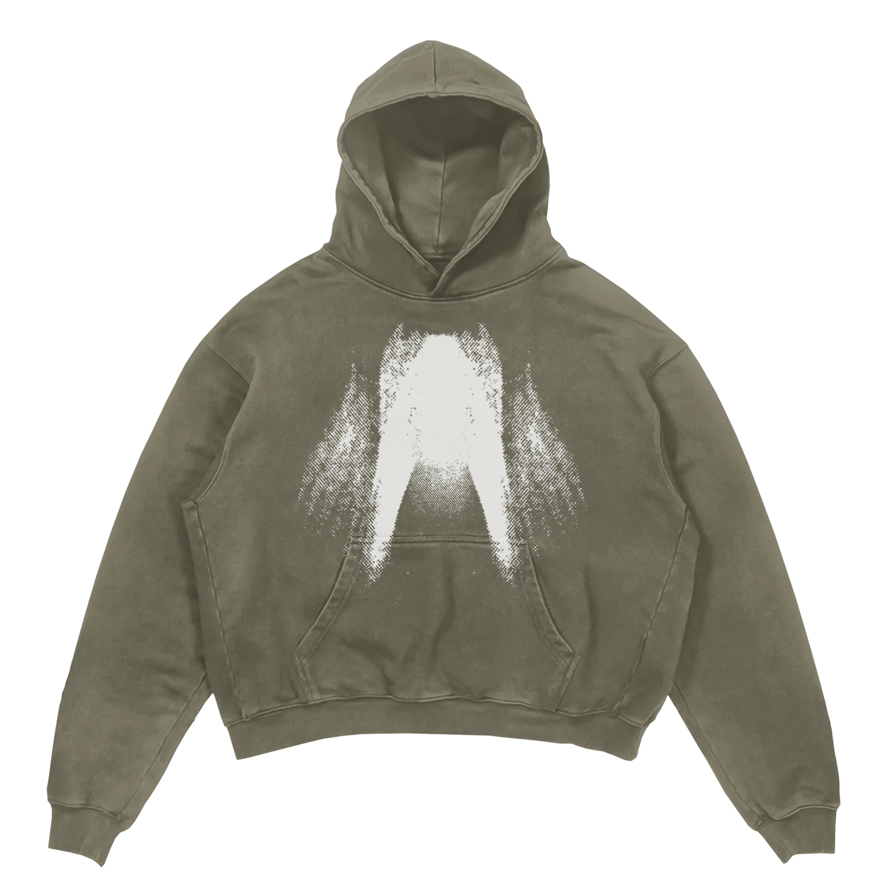 St Ghost Hoodie - Olive - Front