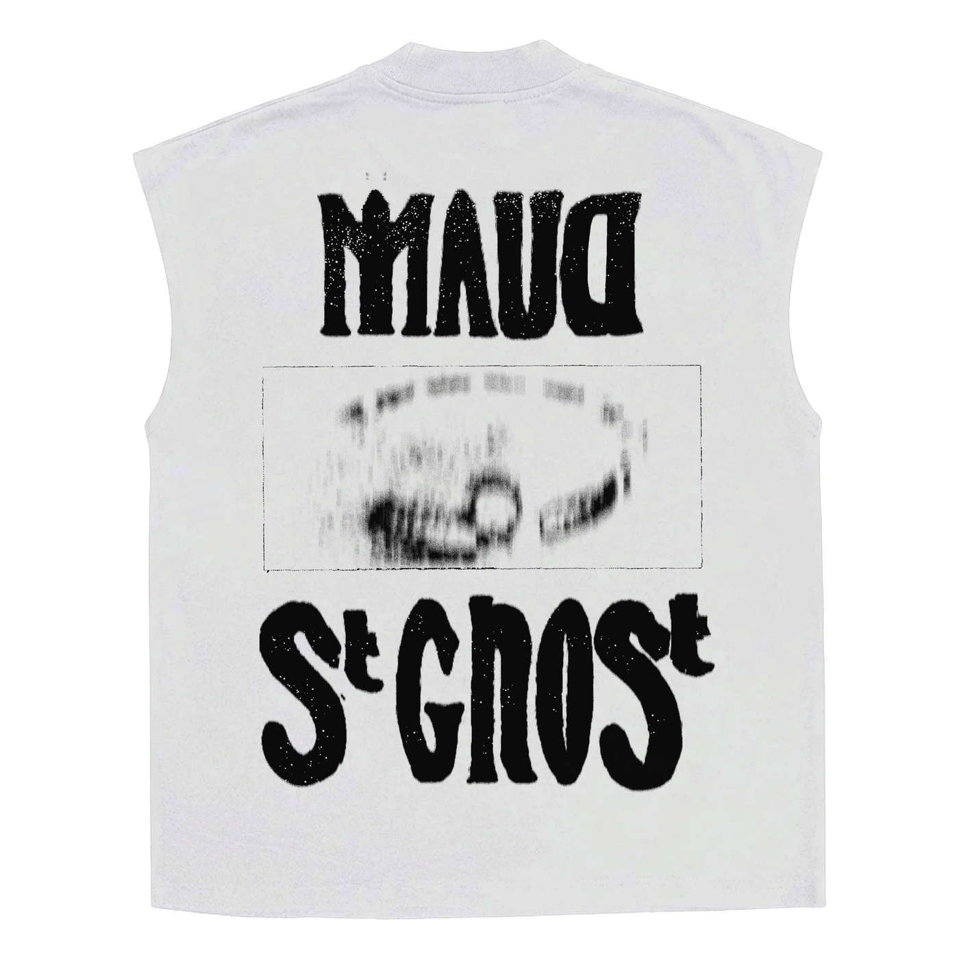 St Ghost Sleeveless Tee - White - Back