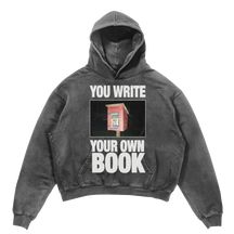 Library Hoodie in grey — YOU WRITE YOUR OWN BOOK little free library graphic