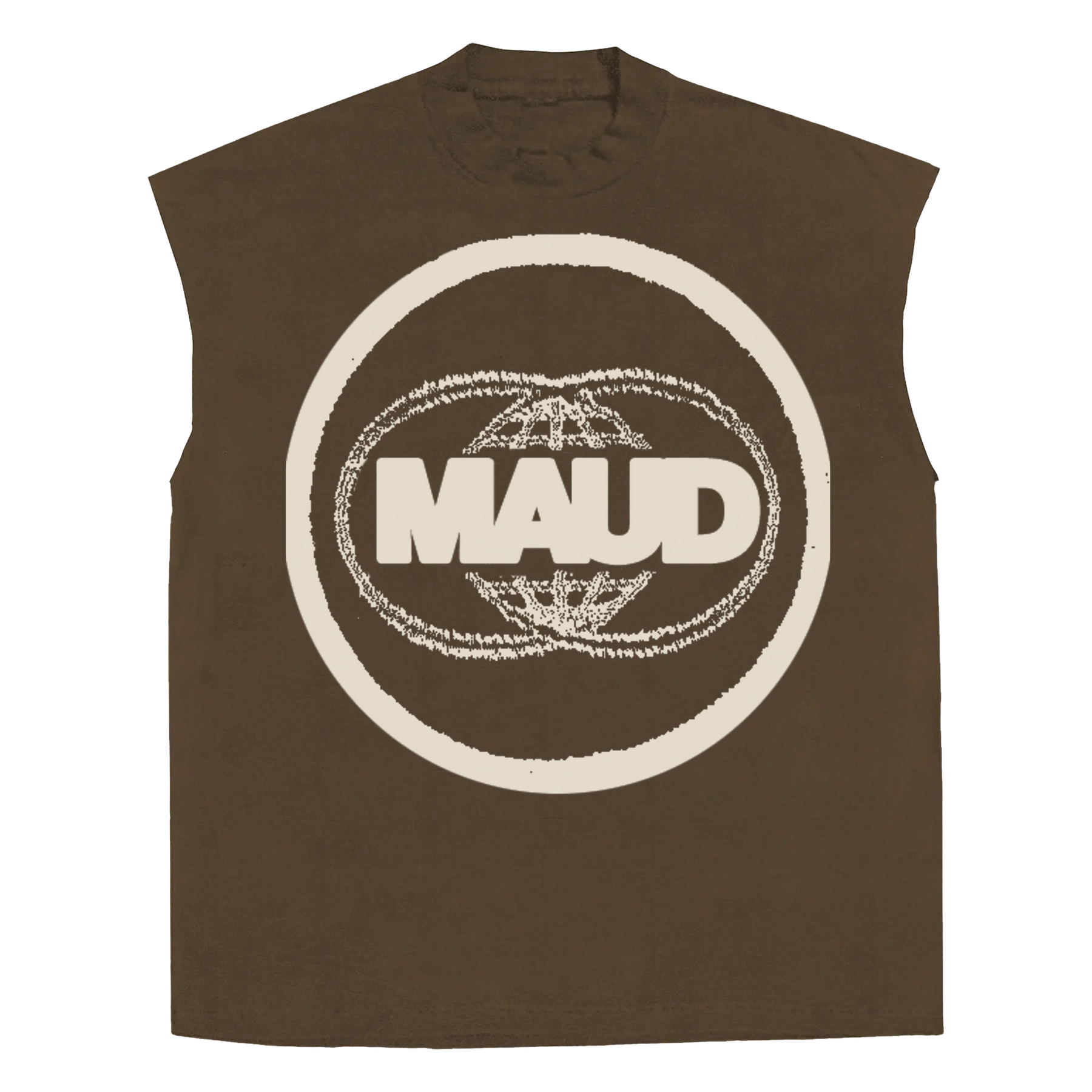 Worldwide Sleeveless Tee - Brown - Front