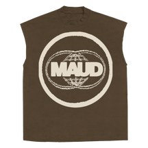 Worldwide Sleeveless Tee - Brown - Front