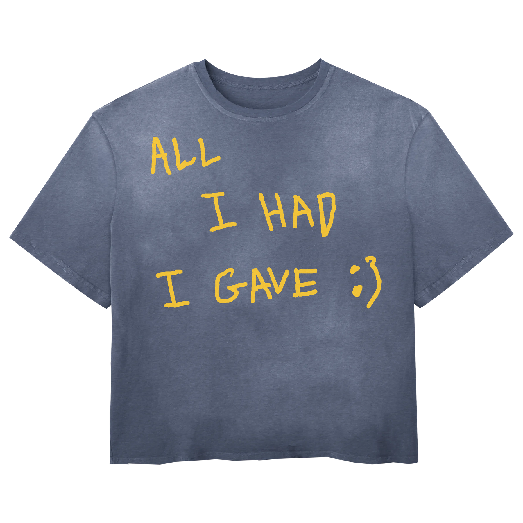 Be Happy Tee - Blue - Front