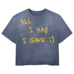 Be Happy Tee - Blue - Front