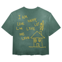 Be Happy Tee - Green - Back