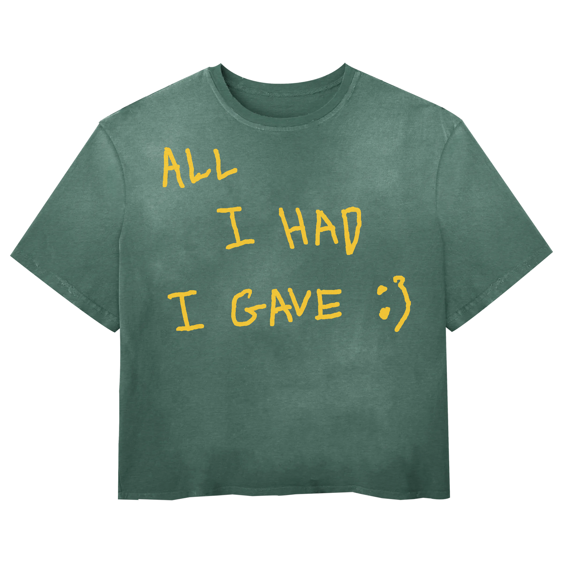 Be Happy Tee - Green - Front