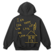 Be Happy Zip Up - Grey - Back