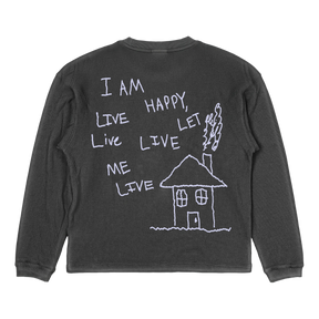 Be Happy Thermal - Grey - Back