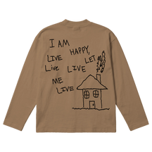 Be Happy Baggy L/S Tee - Latte - Back
