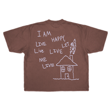 Be Happy Drop Tee - Mocha - Back