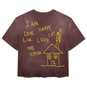 Be Happy Tee - Red - Back