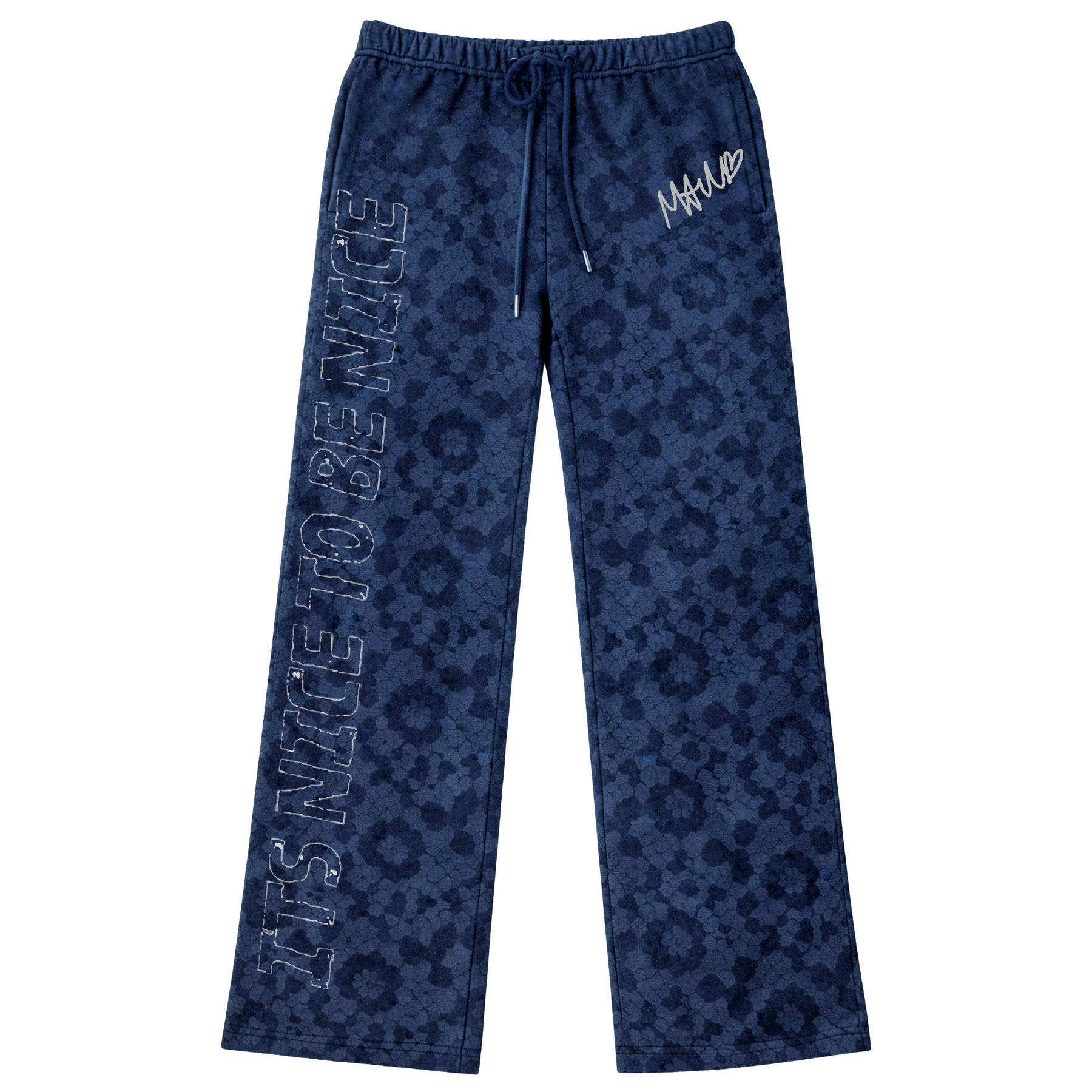 FLOWER SHOWER WIDE LEG SWEATPANTS