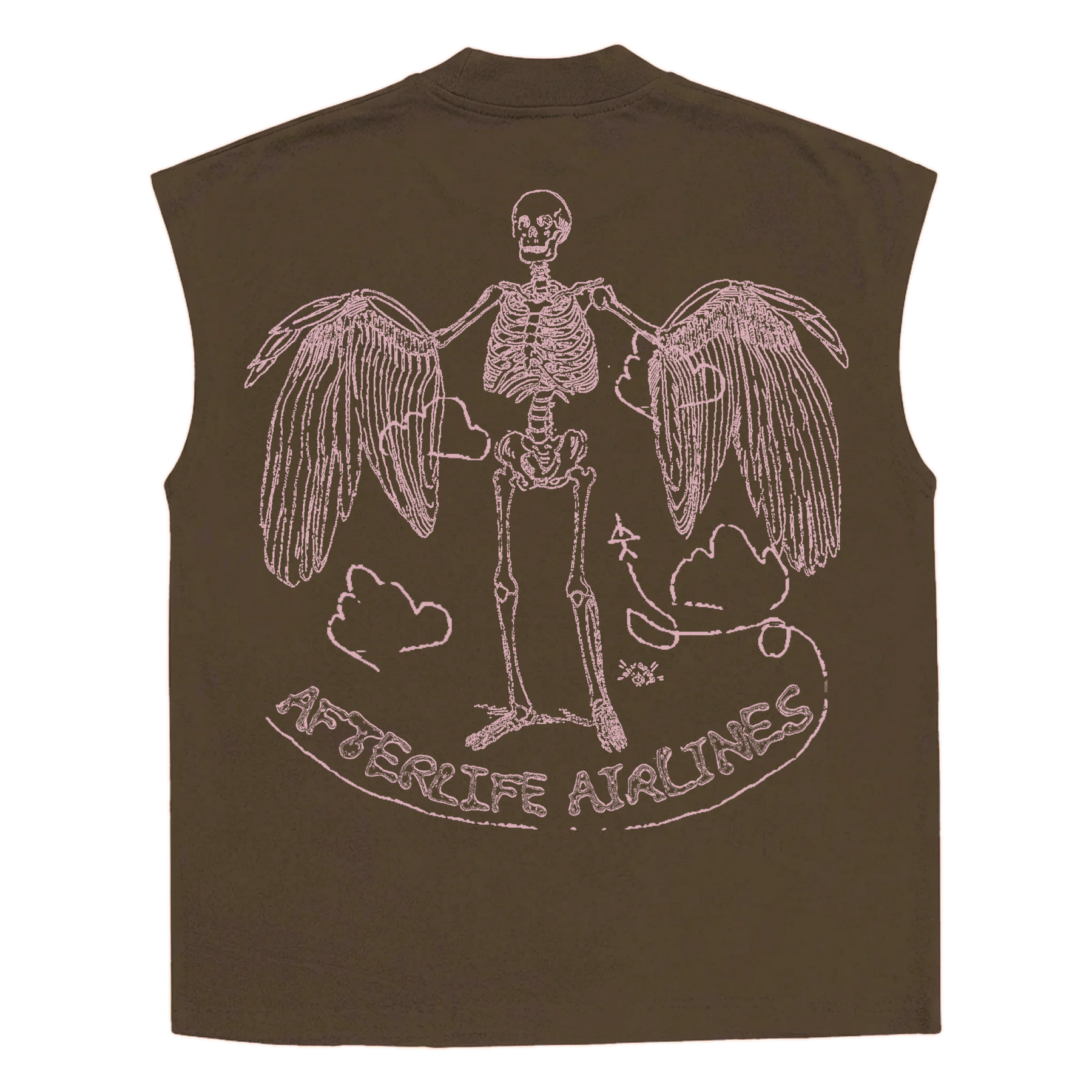 Departure Sleeveless Tee - Brown - Back