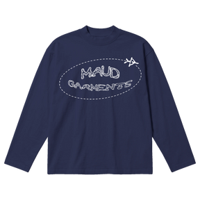 Departure Baggy L/S Tee - Blue - Front