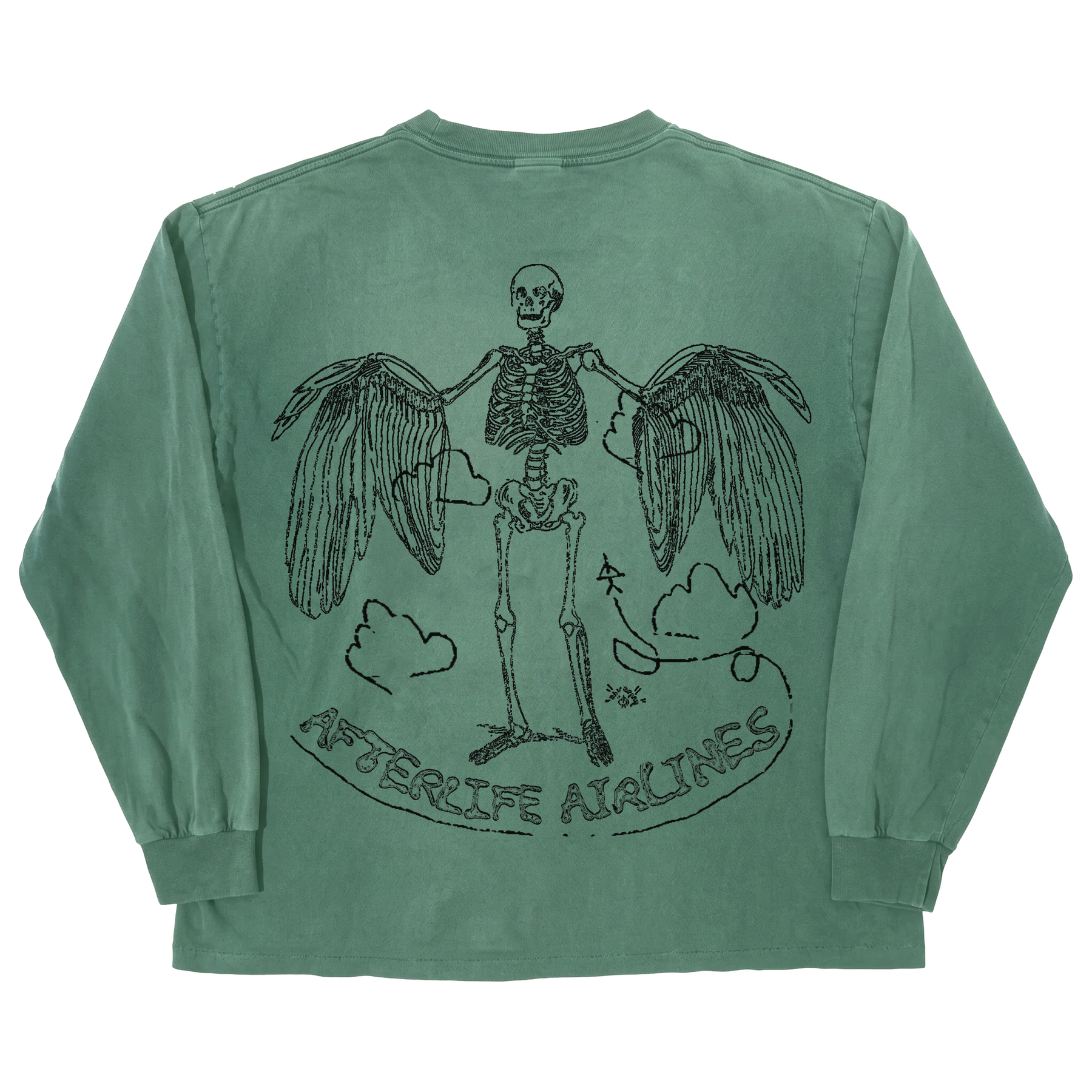 Departure L/S Tee - Green - Back