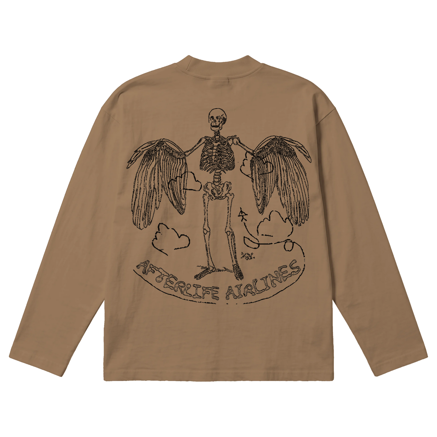 Departure Baggy L/S Tee - Latte - Back