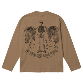 Departure Baggy L/S Tee - Latte - Back