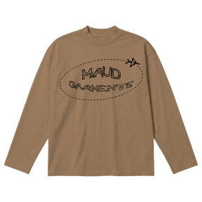 Departure Baggy L/S Tee - Latte - Front