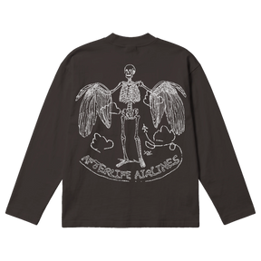 Departure Baggy L/S Tee - Off Black - Back