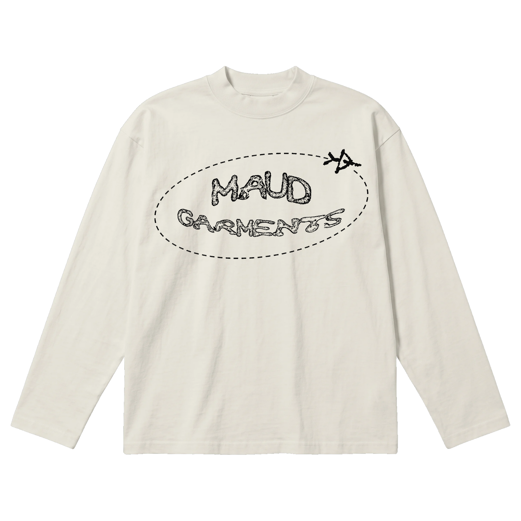 Departure Baggy L/S Tee - Off White - Front